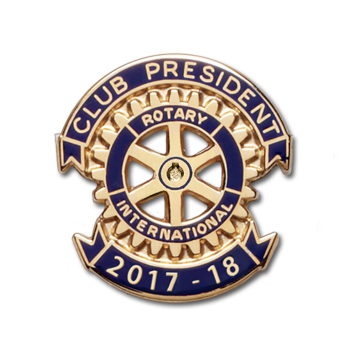 Rotary 2017 - 18 Club President Lapel Pin